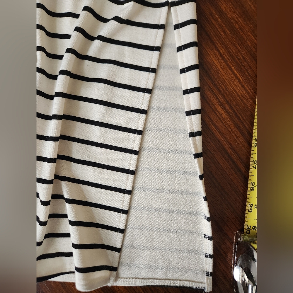 Banana Republic Black-White Striped Sleeveless Midi Dress , Size Small - Picture 9 of 12
